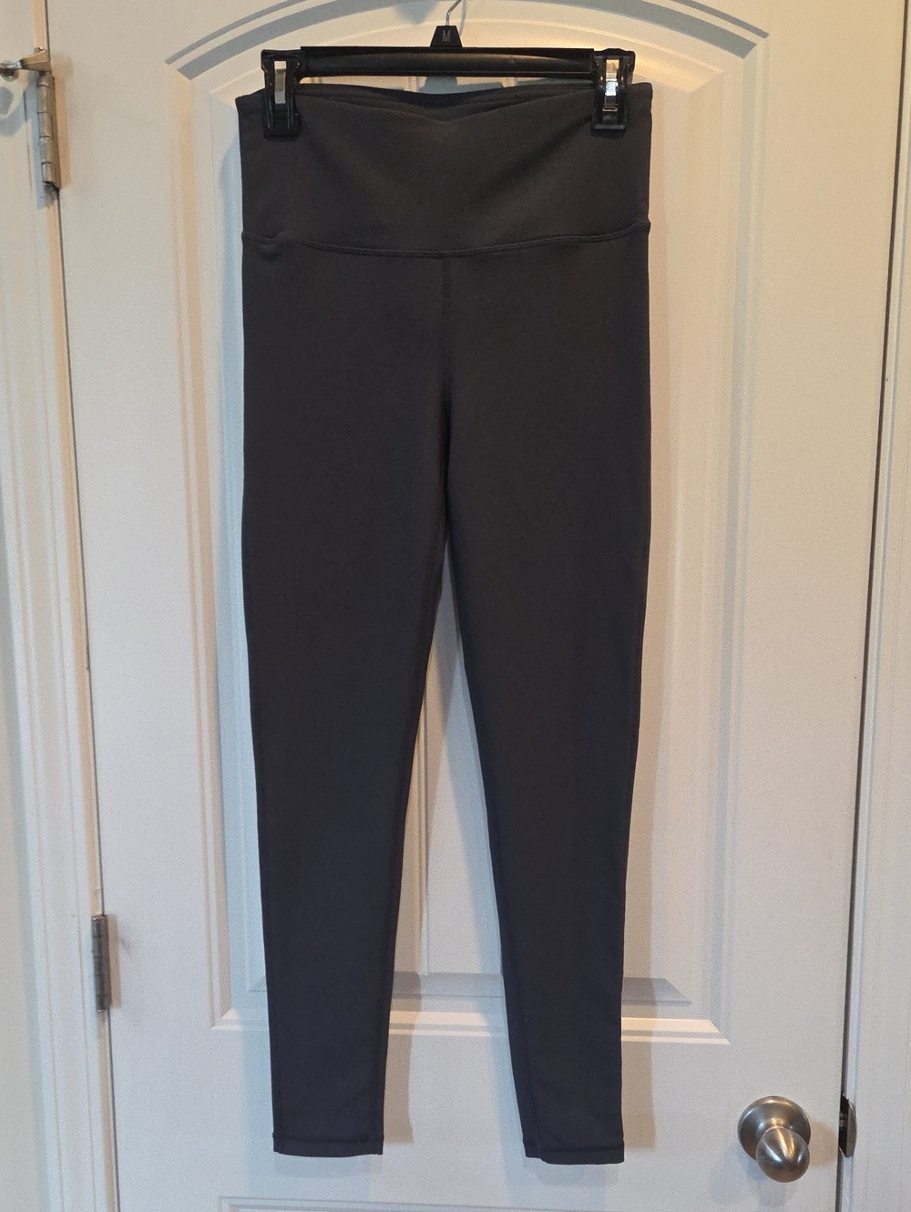 Mono B Charcoal Gray High-Waist Ribbed Leggings
